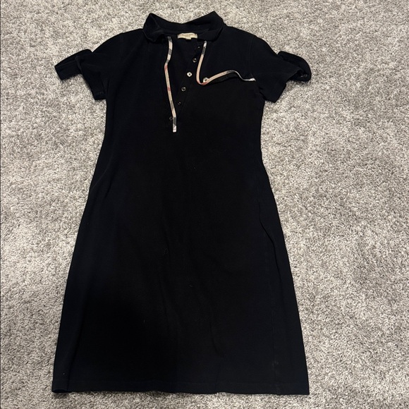 princess polly baby blue dress Burberry - Girls' Black Plaid Cotton Dress